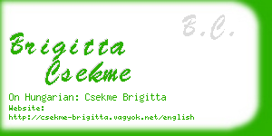 brigitta csekme business card